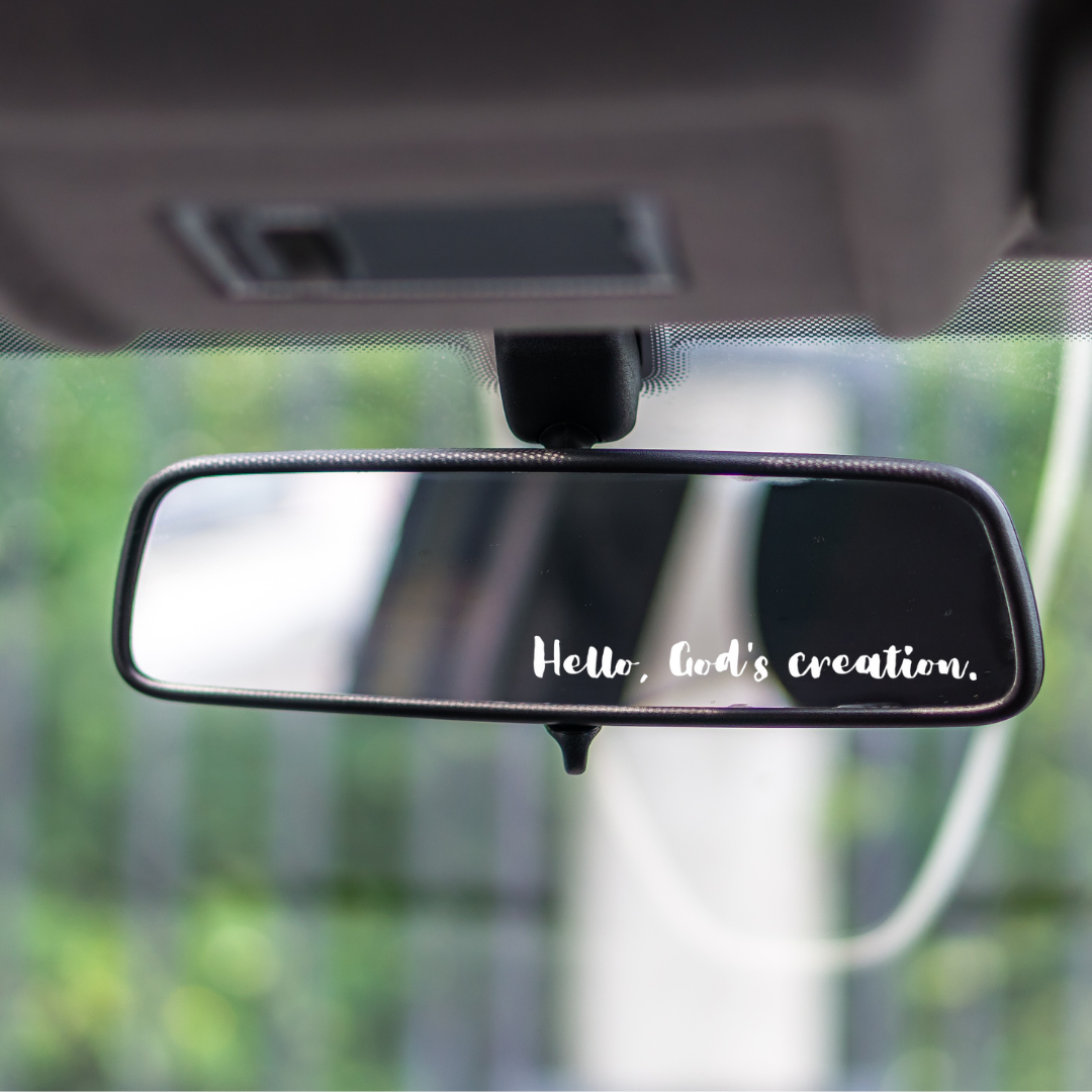 Car rear view Mirror/ Car sun visor decal by Rist