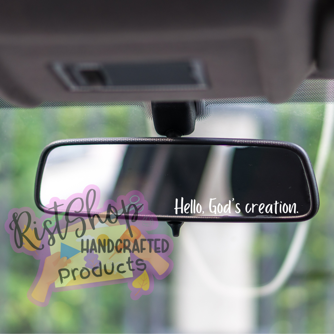 Car rear view Mirror/ Car sun visor decal by Rist