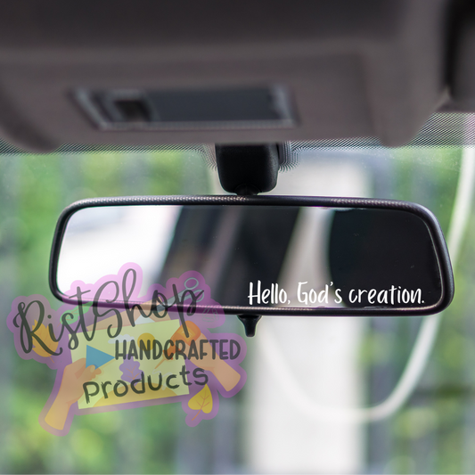 Car rear view Mirror/ Car sun visor decal by Rist